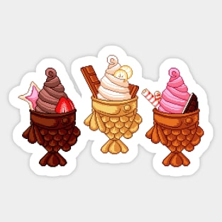 Ice Cream Taiyaki Sticker